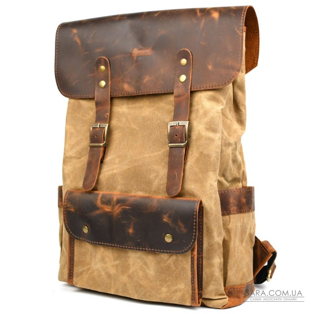 Рюкзак для ноутбука из канвас и крейзи хорс RYw-9001-4lx бренда TARWA Рюкзак для ноутбука из канвас и крейзи хорс RYw-9001-4lx бренда TARWA