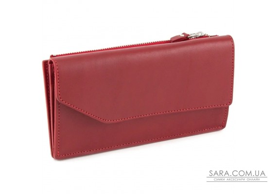 Портмоне жіноче шкіряне Elegante червоне Grande Pelle 514660