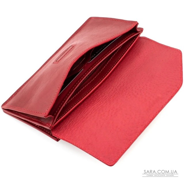 Портмоне жіноче шкіряне Elegante червоне Grande Pelle 514660 Портмоне жіноче шкіряне Elegante червоне Grande Pelle 514660