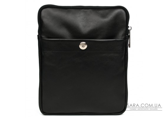 Шкіряна сумка через плече GA-0061-4lx TARWA чорна Наппа