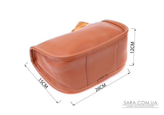 Полукруглая сумка для женщин из натуральной кожи Vintage 22906 Коричневый