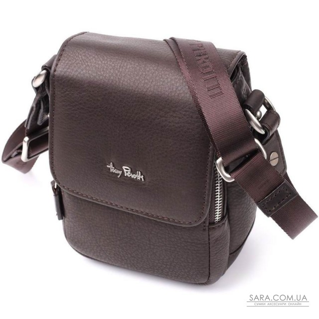 Компактна чоловіча сумка з м'якої натуральної шкіри Tony Perotti 20844_1 (9027-12.5 moro) Коричневий Компактна чоловіча сумка з м'якої натуральної шкіри Tony Perotti 20844_1 (9027-12.5 moro) Коричневий