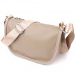 Полукруглая сумка для женщин из натуральной кожи Vintage 22907 Бежевый