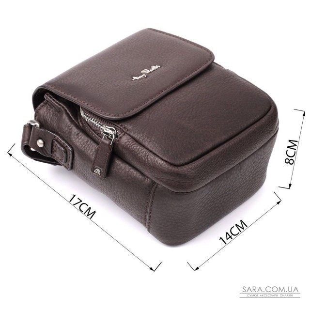 Компактна чоловіча сумка з м'якої натуральної шкіри Tony Perotti 20844_1 (9027-12.5 moro) Коричневий Компактна чоловіча сумка з м'якої натуральної шкіри Tony Perotti 20844_1 (9027-12.5 moro) Коричневий