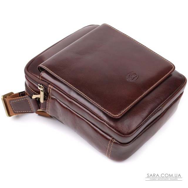 Чоловіча сумка з кишенями з гладкої натуральної шкіри Tony Perotti 20856_1 (9148-17 moro) Коричневий Чоловіча сумка з кишенями з гладкої натуральної шкіри Tony Perotti 20856_1 (9148-17 moro) Коричневий