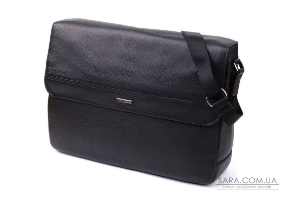 Чоловіча сумка-портфель для ноутбука із зернистої натуральної шкіри Tony Perotti 20864_1 (6036-38 nero) Чорний