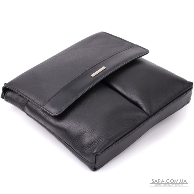 Чоловіча сумка через плече із зернистої натуральної шкіри Tony Perotti 20865_1 (9270G-25 nero) Чорний Чоловіча сумка через плече із зернистої натуральної шкіри Tony Perotti 20865_1 (9270G-25 nero) Чорний