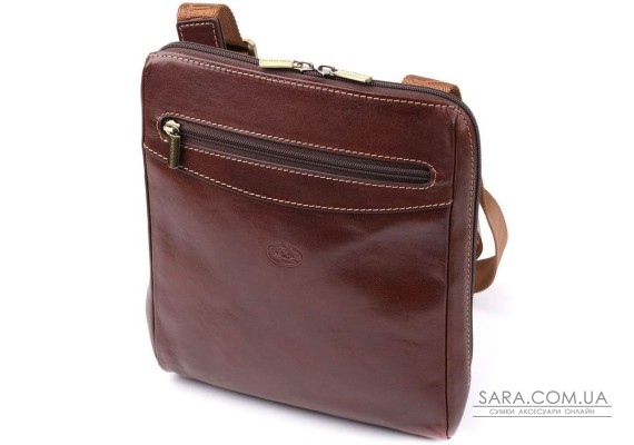 Чоловіча сумка через плече з гладкої натуральної шкіри Tony Perotti 20854_1 (9137-20 moro) Коричневий
