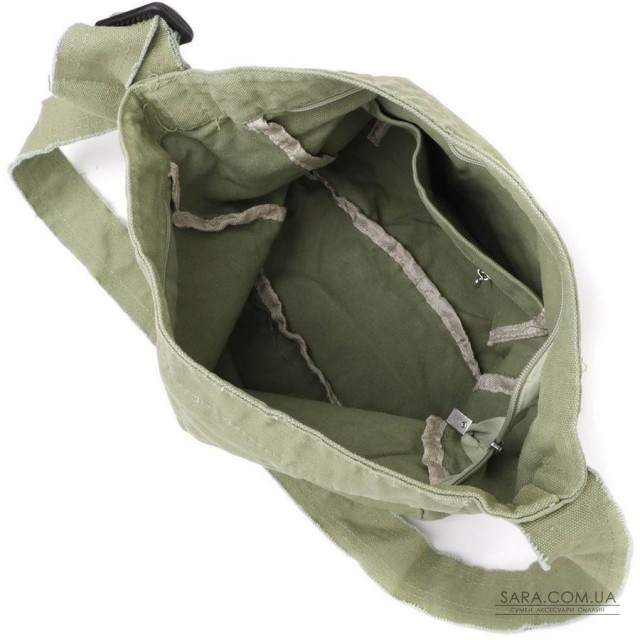 Сумка на плече з якісного текстилю Vintage sale_15131 Оливковий Сумка на плече з якісного текстилю Vintage sale_15131 Оливковий
