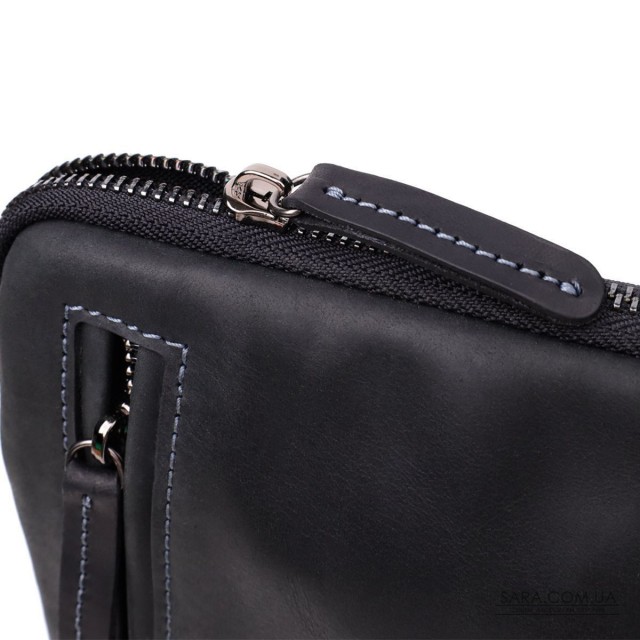 Зручна сумка для чоловіків на плече із натуральної вінтажної шкіри Shvigel 23147 Чорний Зручна сумка для чоловіків на плече із натуральної вінтажної шкіри Shvigel 23147 Чорний