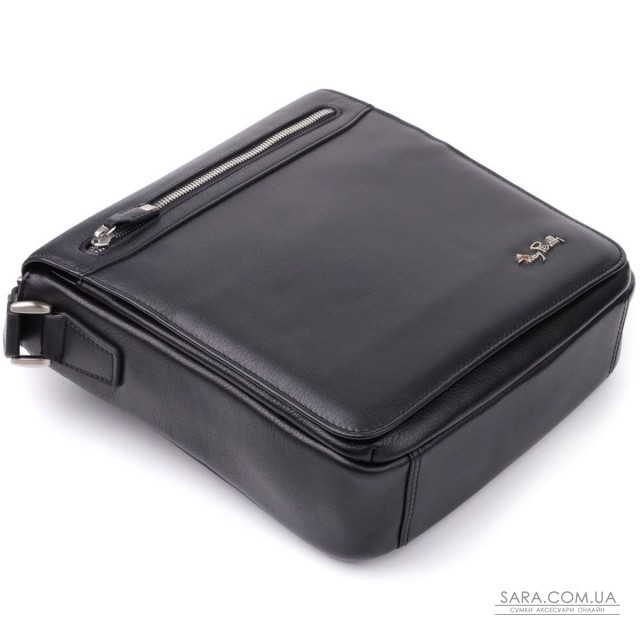 Чоловіча сумка через плече з м'якої натуральної шкіри Tony Perotti 20845_1 (9207-24 nero) Чорний Чоловіча сумка через плече з м'якої натуральної шкіри Tony Perotti 20845_1 (9207-24 nero) Чорний