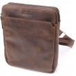 Чоловіча сумка через плече з вінтажної шкіри Shvigel 20866_1 Коричневий