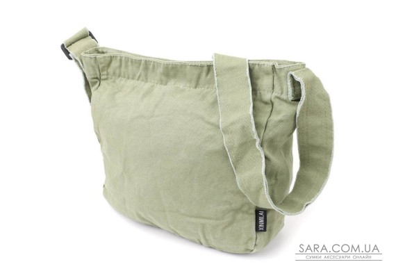 Сумка на плече з якісного текстилю Vintage sale_15131 Оливковий