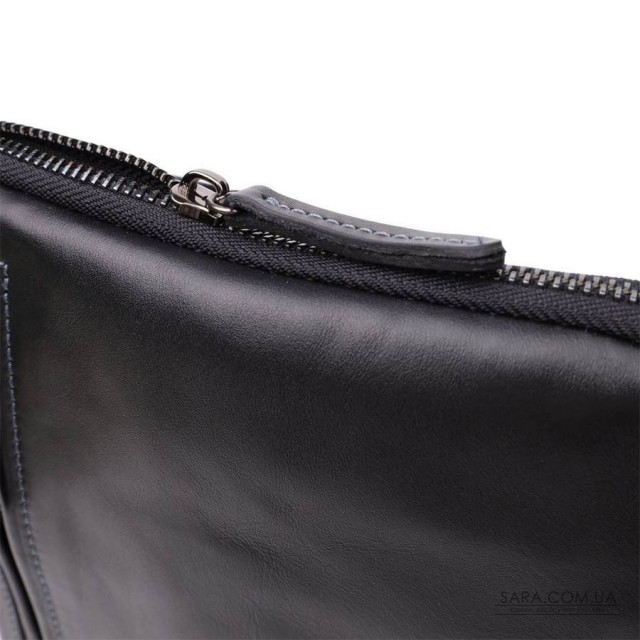 Стильна та практична чоловіча сумка на плече з натуральної гладкої шкіри Shvigel 23153 Чорний Стильна та практична чоловіча сумка на плече з натуральної гладкої шкіри Shvigel 23153 Чорний