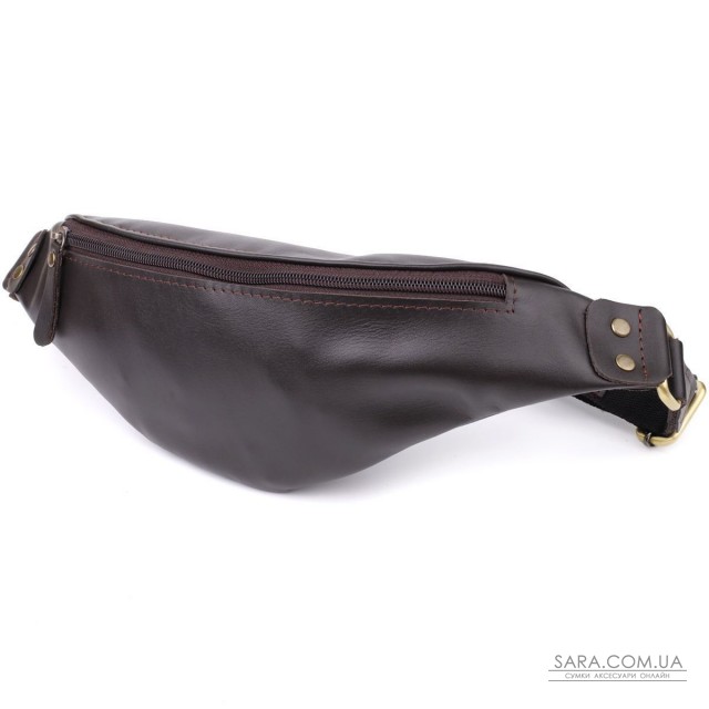 Бананка для чоловіків з гладкої натуральної шкіри Shvigel 23135 Коричневий Бананка для чоловіків з гладкої натуральної шкіри Shvigel 23135 Коричневий