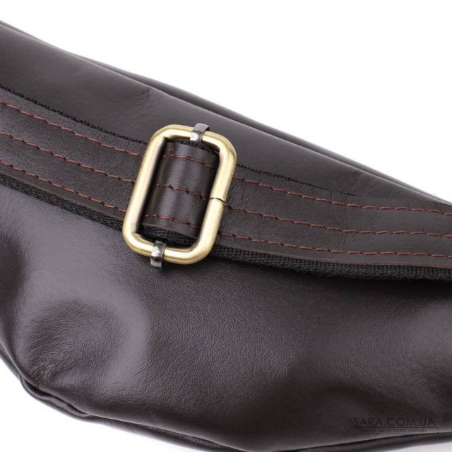 Бананка для чоловіків з гладкої натуральної шкіри Shvigel 23135 Коричневий Бананка для чоловіків з гладкої натуральної шкіри Shvigel 23135 Коричневий