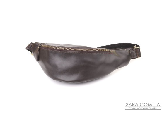 Сумка бананка відмінної якості з гладкої натуральної шкіри Shvigel 23144