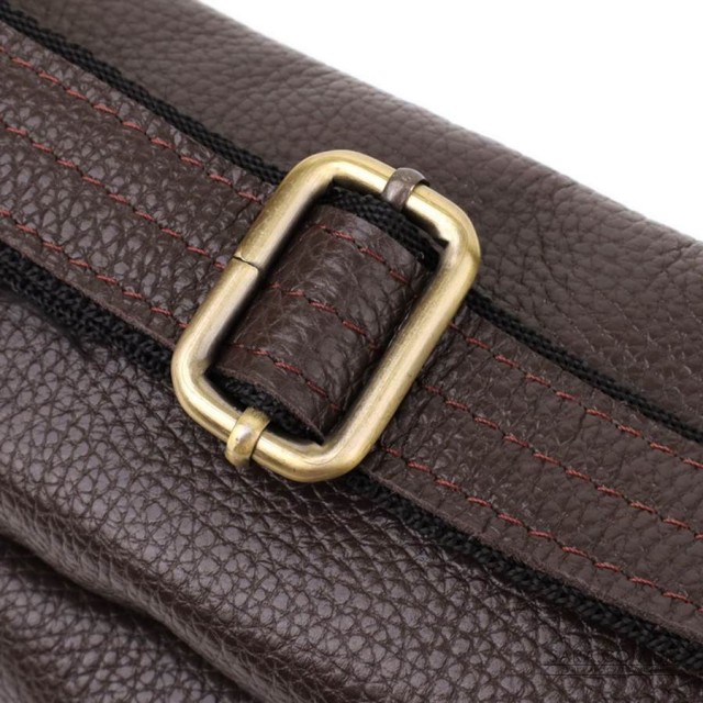 Стильна сумка бананка із зернистої натуральної шкіри Shvigel 23146 Коричневий Стильна сумка бананка із зернистої натуральної шкіри Shvigel 23146 Коричневий