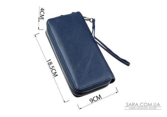 Цікавий жіночий клатч з ремінцем ST Leather 18869 Синій