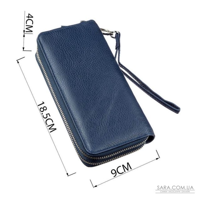 Цікавий жіночий клатч з ремінцем ST Leather 18869 Синій Цікавий жіночий клатч з ремінцем ST Leather 18869 Синій