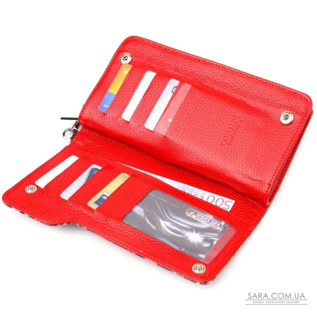 Лаковане портмоне клатч з натуральної шкіри з тисненням під змію CANPELLINI 21541 Різнокольорове Лаковане портмоне клатч з натуральної шкіри з тисненням під змію CANPELLINI 21541 Різнокольорове