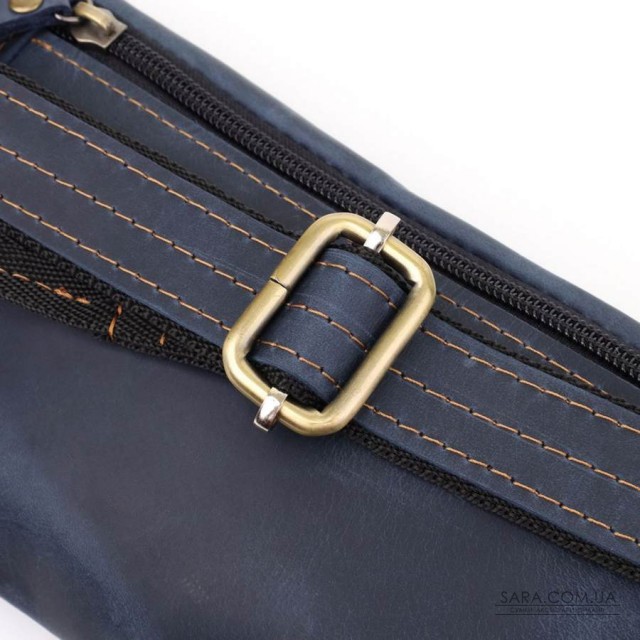 Красива сумка-бананка для чоловіків з натуральної vintage шкіри Shvigel 23123 Синій Красива сумка-бананка для чоловіків з натуральної vintage шкіри Shvigel 23123 Синій