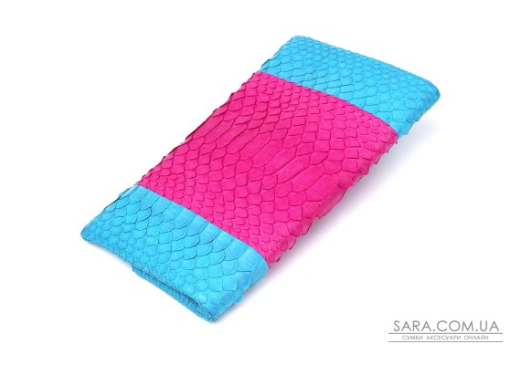 Яскравий жіночий клатч Snake Leather sale_14993 Рожевий