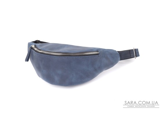 Чоловіча бананка відмінної якості з натуральної шкіри вінтажної Shvigel 23141 Синій