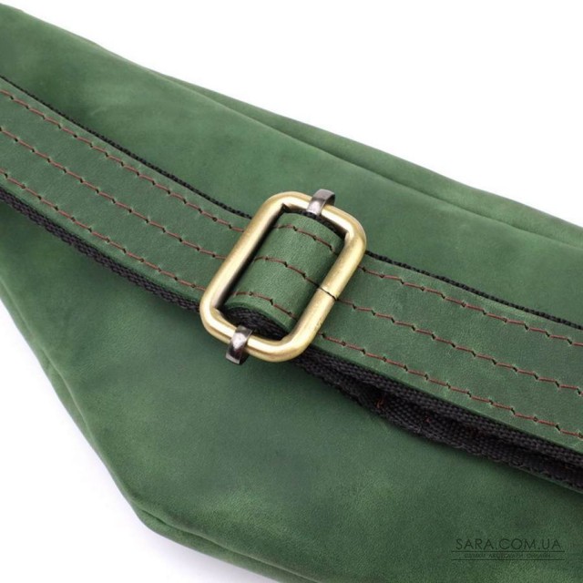 Містка бананка для чоловіків з натуральної вінтажної шкіри Shvigel 23133 Зелений Містка бананка для чоловіків з натуральної вінтажної шкіри Shvigel 23133 Зелений