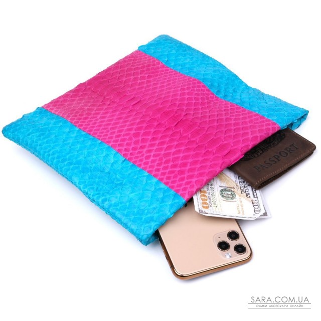 Яскравий жіночий клатч Snake Leather sale_14993 Рожевий Яскравий жіночий клатч Snake Leather sale_14993 Рожевий