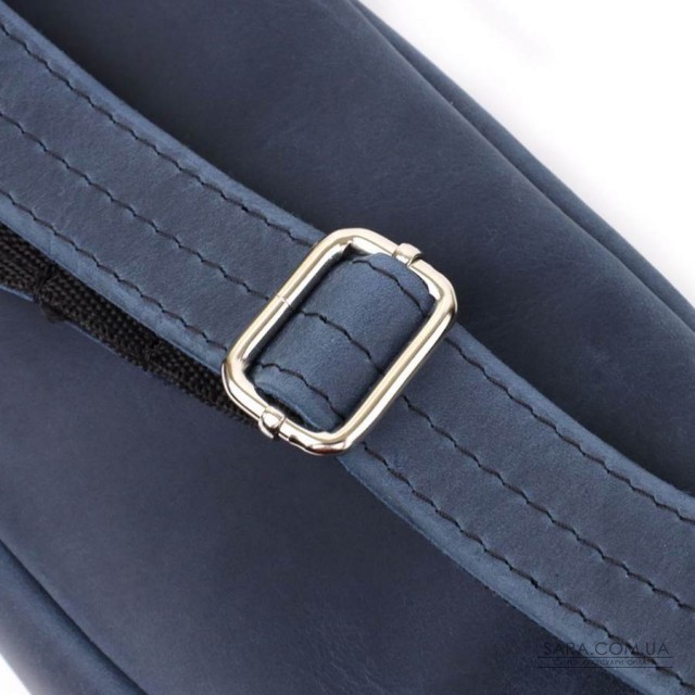 Чоловіча бананка відмінної якості з натуральної шкіри вінтажної Shvigel 23141 Синій Чоловіча бананка відмінної якості з натуральної шкіри вінтажної Shvigel 23141 Синій