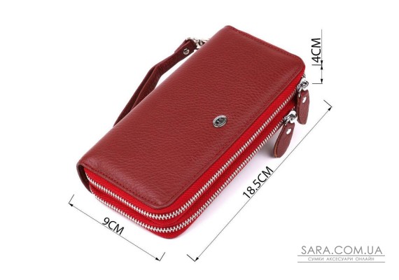 Багатофункціональний гаманець-клатч для жінок ST Leather 18868 Червоний