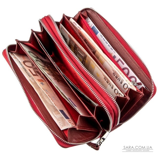 Багатофункціональний гаманець-клатч для жінок ST Leather 18868 Червоний Багатофункціональний гаманець-клатч для жінок ST Leather 18868 Червоний