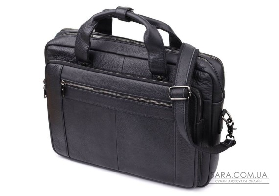 Портфель для чоловіків з натуральної шкіри Vintage 23042 Чорний Портфель для чоловіків з натуральної шкіри Vintage 23042 Чорний