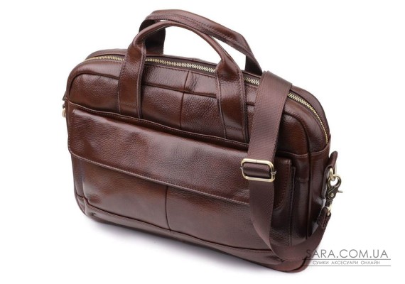 Портфель для чоловіків із натуральної шкіри Vintage 23040 Коричневий Портфель для чоловіків із натуральної шкіри Vintage 23040 Коричневий