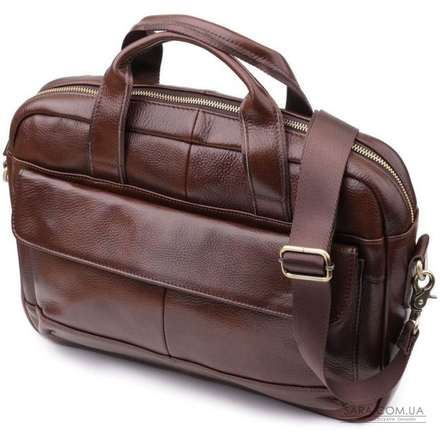 Портфель для мужчин из натуральной кожи Vintage 23040 Коричневый Портфель для мужчин из натуральной кожи Vintage 23040 Коричневый
