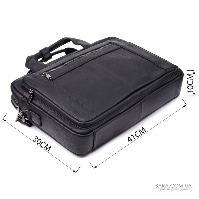 Портфель для мужчин из натуральной кожи Vintage 23042 Черный Портфель для мужчин из натуральной кожи Vintage 23042 Черный