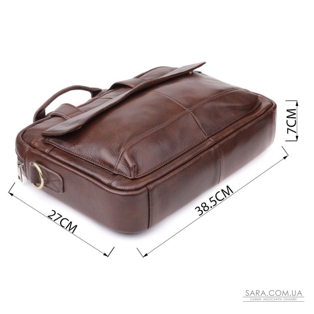 Портфель для мужчин из натуральной кожи Vintage 23040 Коричневый Портфель для мужчин из натуральной кожи Vintage 23040 Коричневый