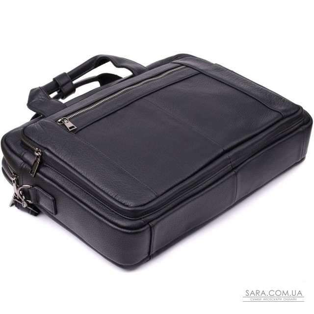 Портфель для мужчин из натуральной кожи Vintage 23042 Черный Портфель для мужчин из натуральной кожи Vintage 23042 Черный