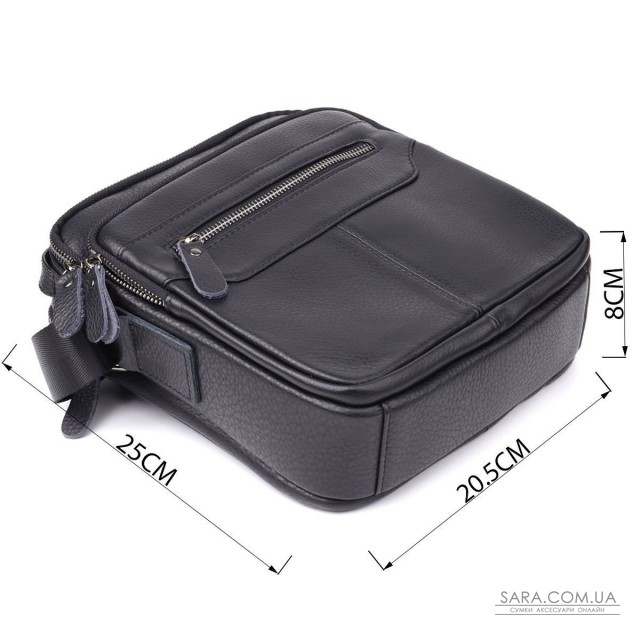 Вертикальная мужская сумка из натуральной кожи Vintage 22967 Черный Вертикальная мужская сумка из натуральной кожи Vintage 22967 Черный