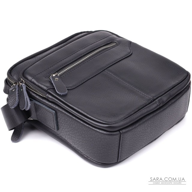 Вертикальная мужская сумка из натуральной кожи Vintage 22967 Черный Вертикальная мужская сумка из натуральной кожи Vintage 22967 Черный