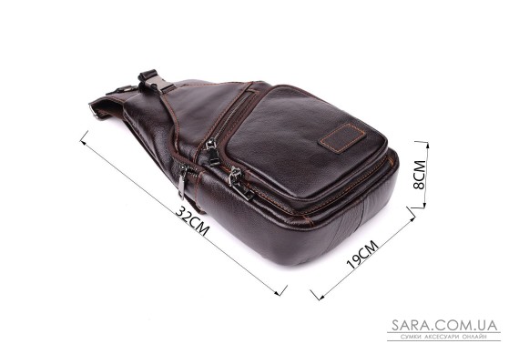 Сумка через плече з натуральної шкіри Vintage 23050 Коричневий Сумка через плече з натуральної шкіри Vintage 23050 Коричневий