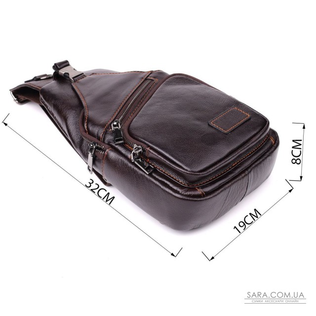 Сумка через плечо из натуральной кожи Vintage 23050 Коричневый Сумка через плечо из натуральной кожи Vintage 23050 Коричневый
