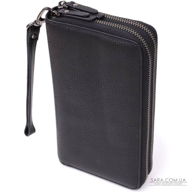 Интересный мужской клатч из натуральной кожи Vintage 23063 Черный Интересный мужской клатч из натуральной кожи Vintage 23063 Черный