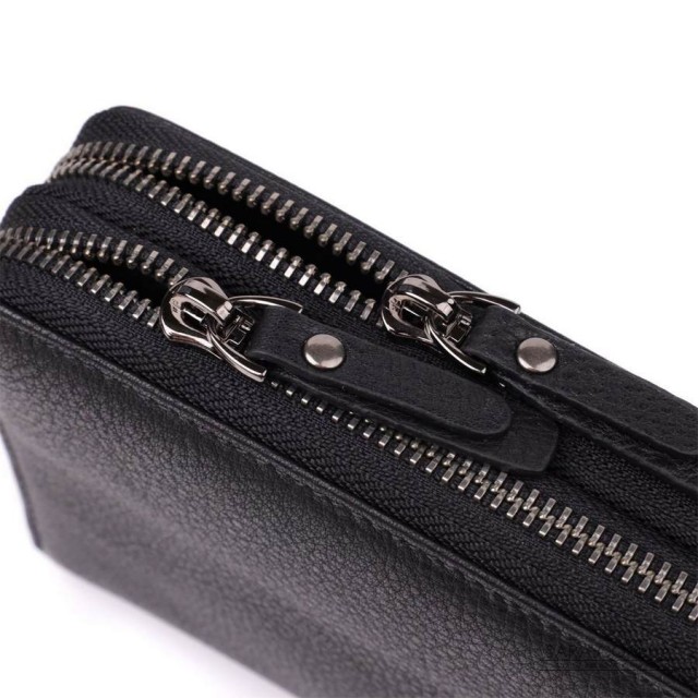 Интересный мужской клатч из натуральной кожи Vintage 23063 Черный Интересный мужской клатч из натуральной кожи Vintage 23063 Черный