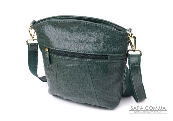 Компактна жіноча сумка з натуральної шкіри sale_15120 Vintage Зелений