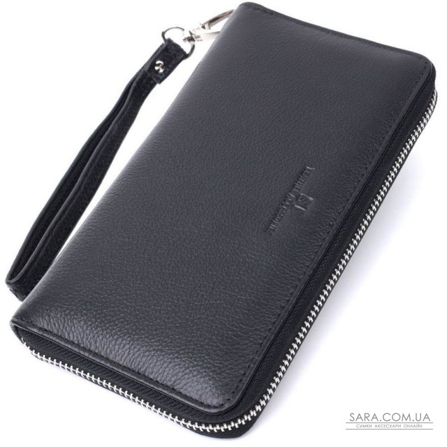 Красивий клатч унісекс на одне відділення з натуральної шкіри ST Leather 22697 Чорний Красивий клатч унісекс на одне відділення з натуральної шкіри ST Leather 22697 Чорний