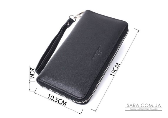 Красивий клатч унісекс на одне відділення з натуральної шкіри ST Leather 22697 Чорний