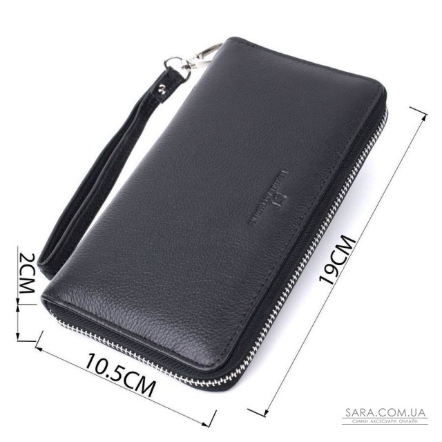 Красивий клатч унісекс на одне відділення з натуральної шкіри ST Leather 22697 Чорний Красивий клатч унісекс на одне відділення з натуральної шкіри ST Leather 22697 Чорний