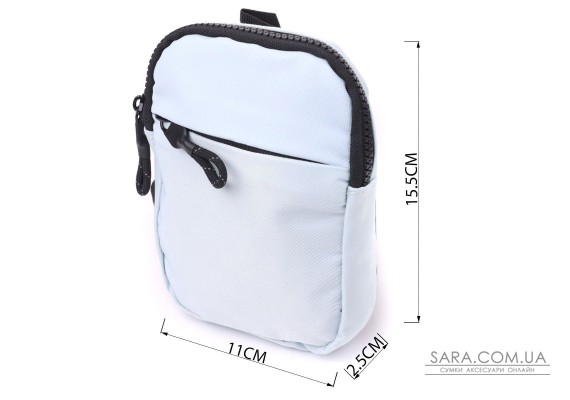 Практична слінг сумка для подорожей із якісного текстилю Vintage 22868 Блакитний Практична слінг сумка для подорожей із якісного текстилю Vintage 22868 Блакитний